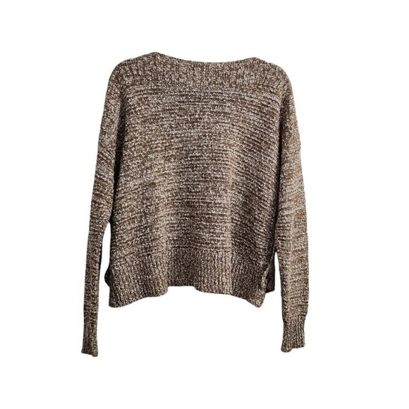 Madewell Sweater Womens Small Brown Boat‎ Neck Side Button Knit Pullover - Picture 8 of 10